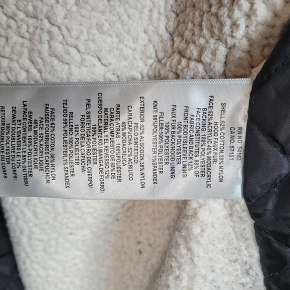 LEVI'S Jacket Quilt And Sherpa Lined Black Small - Picture 9 of 11